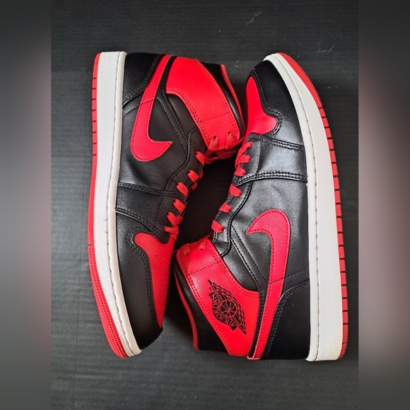 2022 Nike Air Jordan 1 Mid 'Alternate Bred Men's Sneakers Size 10. (No Box) - Picture 10 of 16